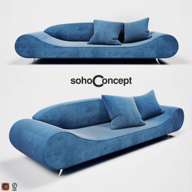 harmony sofa 3D-Modell .c4d .max .obj .3ds .fbx .stl .blend 