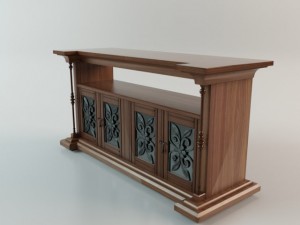 tv table Modèle 3D