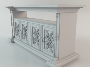 tv table Modèle 3D