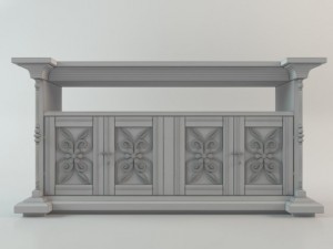 tv table Modèle 3D