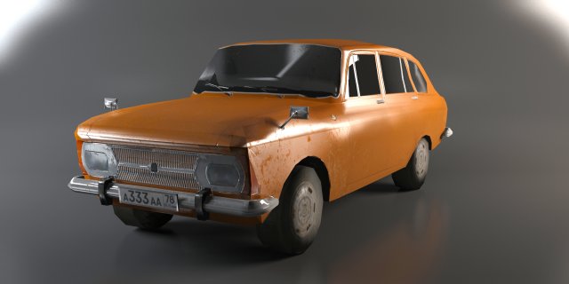 moskvich kombi 3D मॉडल .c4d .max .obj .3ds .fbx .stl .blend 