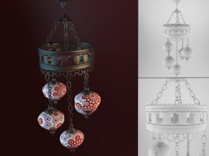 mosaic chandelier 3D Model