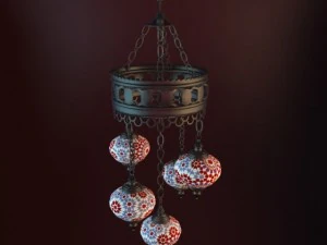 żyrandol mozaikowy Model 3D