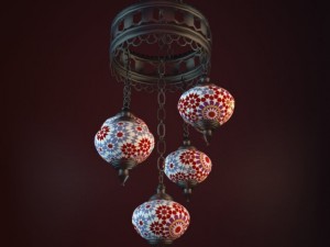 mosaic chandelier 3D मॉडल