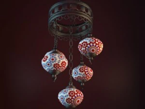 żyrandol mozaikowy Model 3D