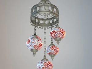 żyrandol mozaikowy Model 3D