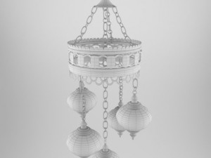 mosaic chandelier 3D मॉडल