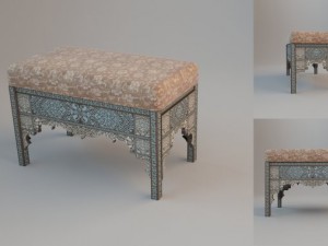 ottoman in oriental style 3D Model