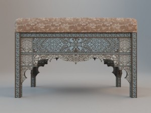 ottoman in oriental style Model 3D