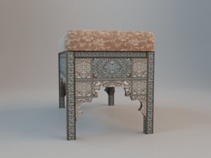 ottoman in oriental style Model 3D