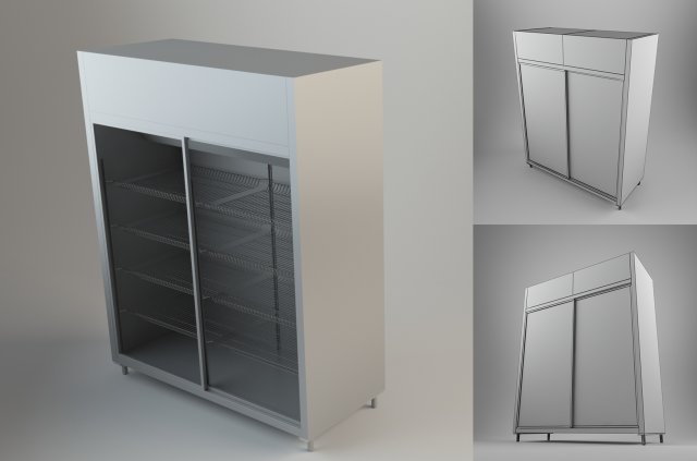 refrigerator 3D Model .c4d .max .obj .3ds .fbx .stl .blend 