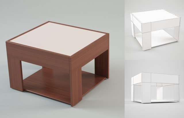 coffee table 3D Модель .c4d .max .obj .3ds .fbx .stl .blend 