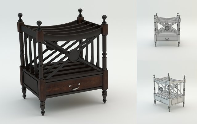 kavelio newspaper rack 3D-Modell .c4d .max .obj .3ds .fbx .stl .blend 