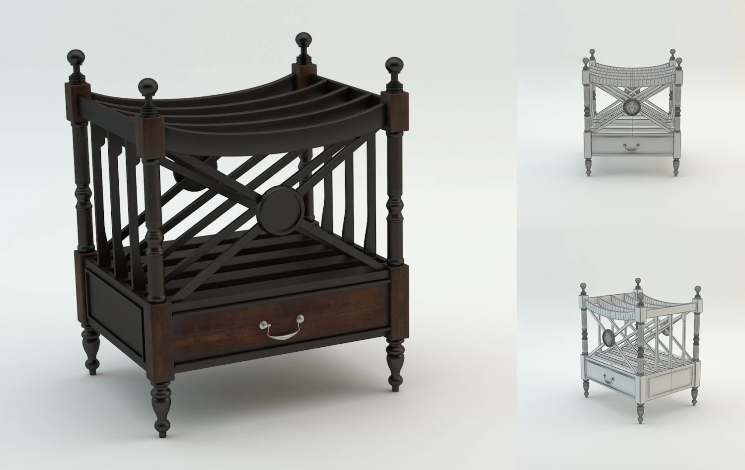 kavelio newspaper rack 3D Model .c4d .max .obj .3ds .fbx .stl .blend 