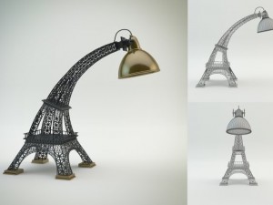 eiffel tower lamp 3D Model