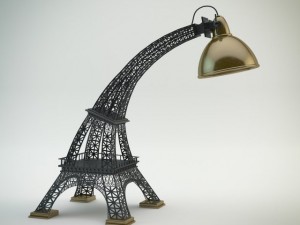 eiffel tower lamp 3D Model