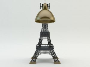 eiffel tower lamp 3D Model