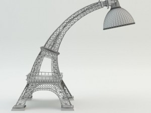 eiffel tower lamp 3D Model
