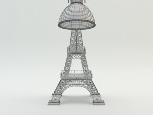 eiffel tower lamp 3D Model
