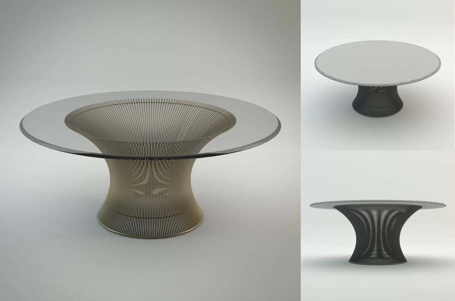 platner coffee table 3D Model .c4d .max .obj .3ds .fbx .stl .blend 
