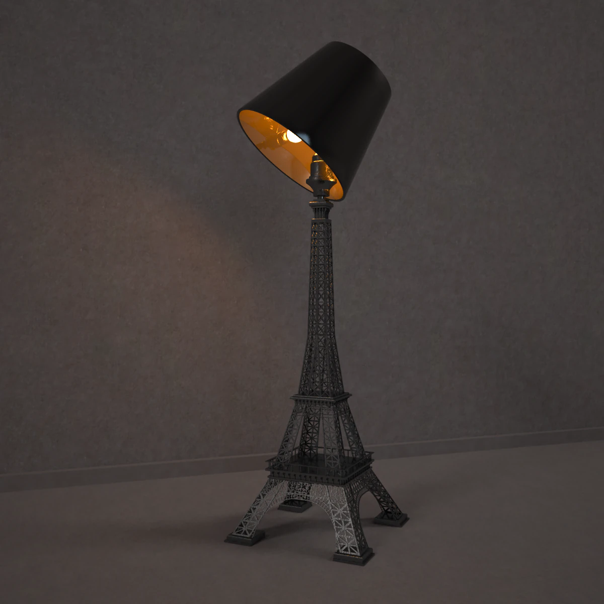 lampe tour eiffel je taime 3D Model .c4d .max .obj .3ds .fbx .stl .blend 