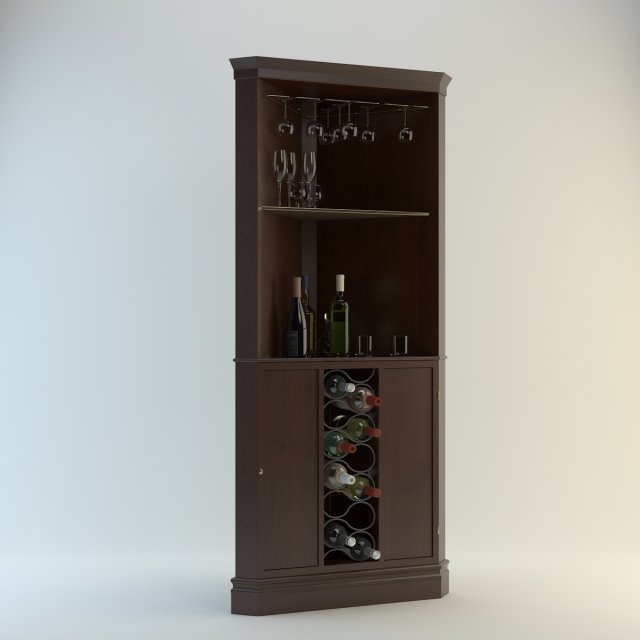bar cabinet piedmont Model 3D .c4d .max .obj .3ds .fbx .stl .blend