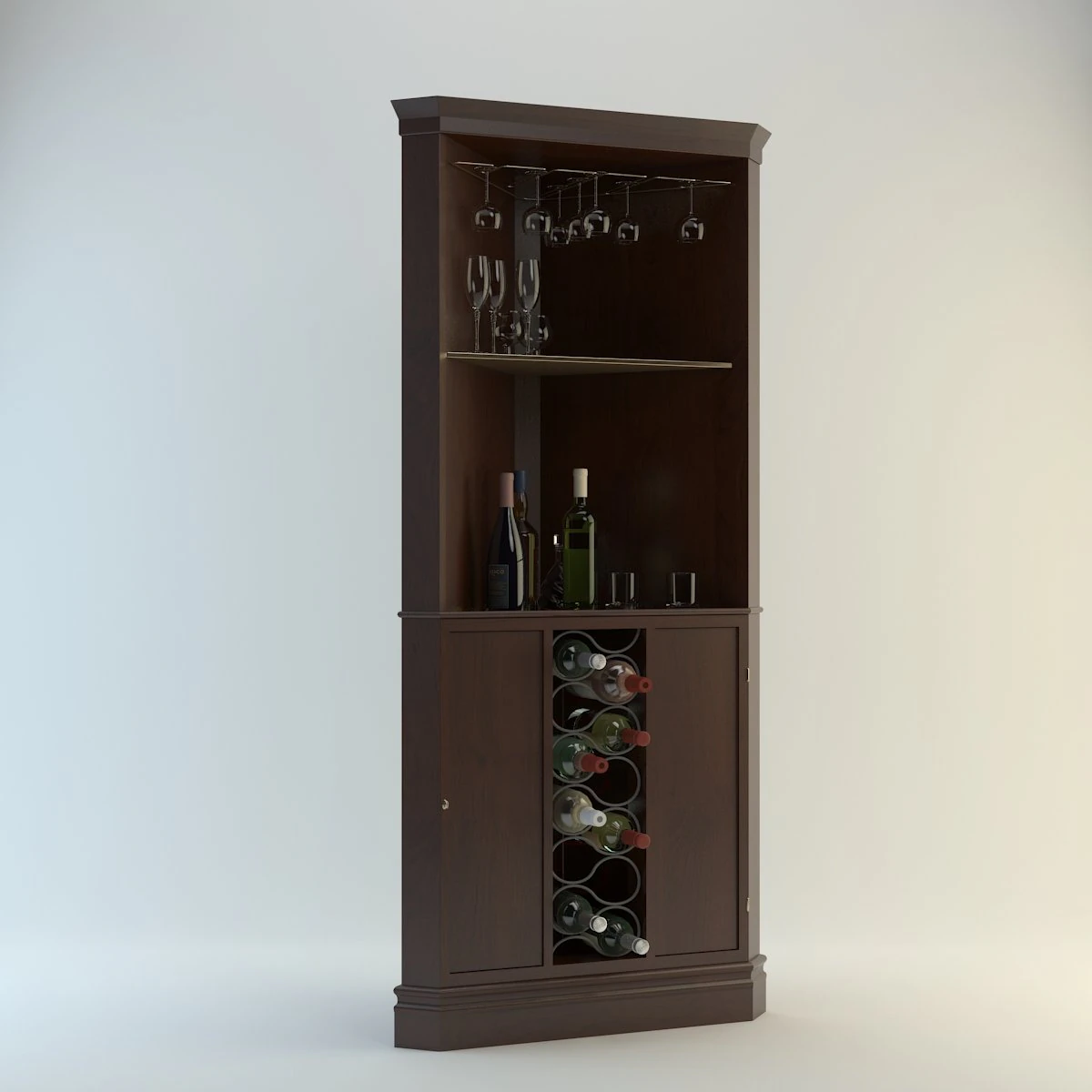 bar cabinet piedmont 3D Model .c4d .max .obj .3ds .fbx .stl .blend