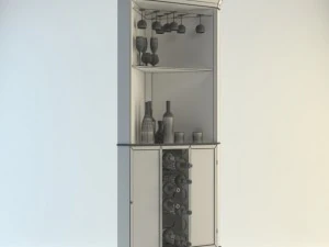 bar cabinet piedmont 3D Model