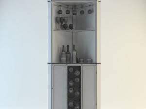 bar cabinet piedmont Model 3D