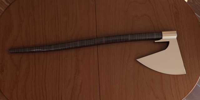 twohanded ax Modelo 3D .c4d .max .obj .3ds .fbx .stl .blend 