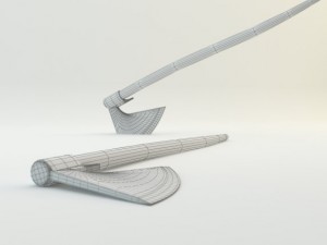 twohanded ax Modelo 3D