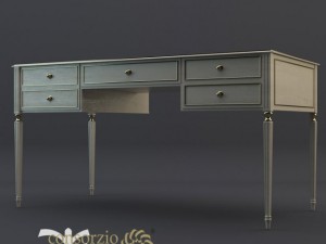 table and bedside tables 3D 모델