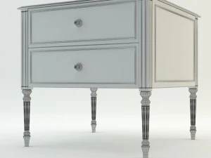 table and bedside tables 3D Model