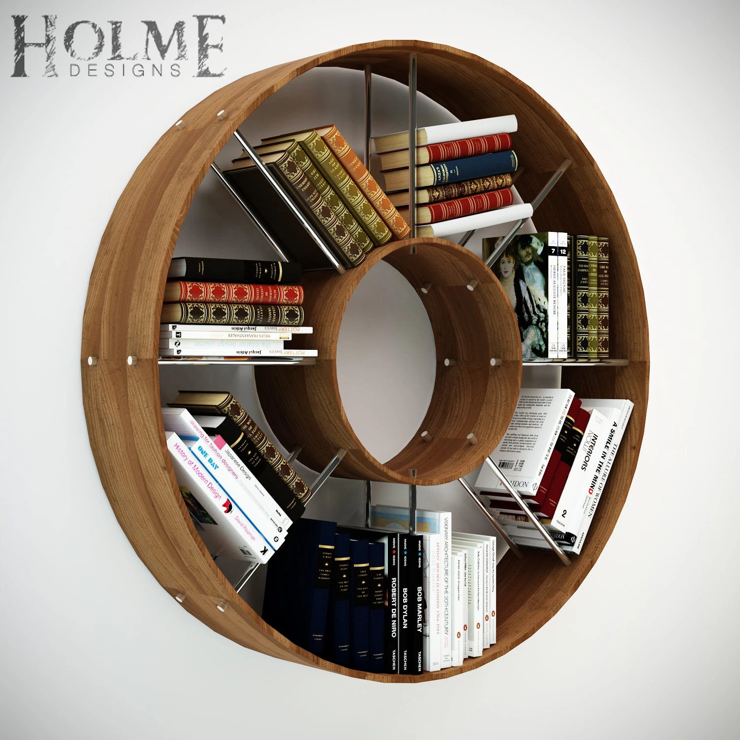 circular bookshelf 3D Model .c4d .max .obj .3ds .fbx .stl .blend 