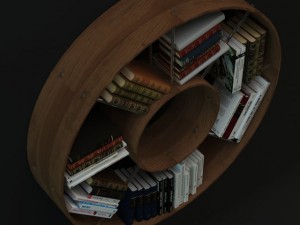 circular bookshelf 3D Model