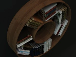 circular bookshelf 3D Model