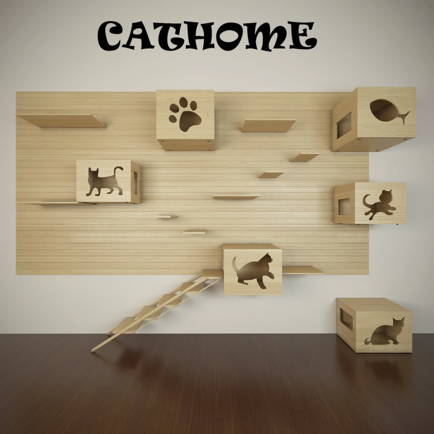 cat house 3D Model .c4d .max .obj .3ds .fbx .stl .blend 