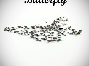 panel butterfly 3Dモデル