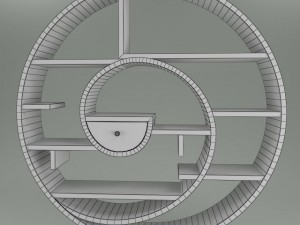 circular bookshel 3D Model