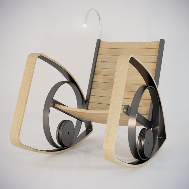 rocking chair lucky Model 3D .c4d .max .obj .3ds .fbx .stl .blend 