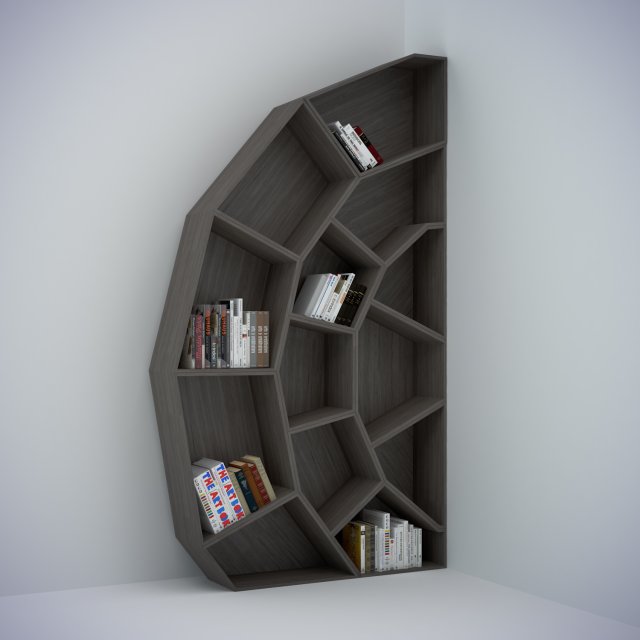 spider web bookcase 3D Модель .c4d .max .obj .3ds .fbx .stl .blend