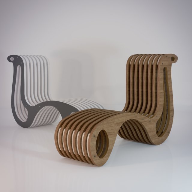 x2chair 3D 模型 .c4d .max .obj .3ds .fbx .stl .blend 