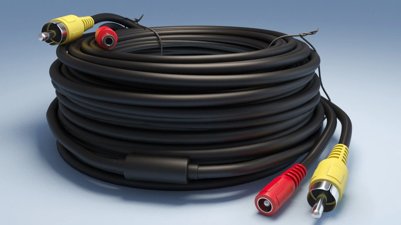 power and video cable 3D Model .c4d .max .obj .3ds .fbx .stl .blend 