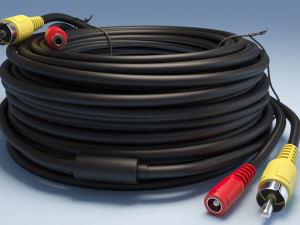 power and video cable Modèle 3D