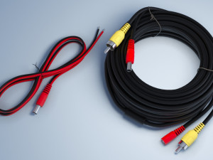 power and video cable 3D 모델