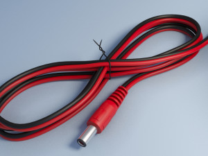 power and video cable 3D 모델