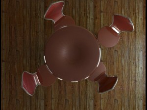 Table and chairs Modelo 3D