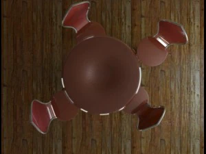 Table and chairs 3D Model
