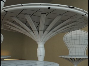 Table and chairs Modelo 3D
