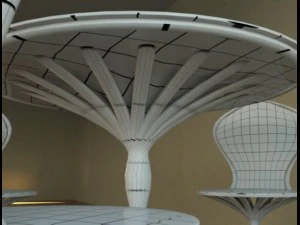 Table and chairs 3D Model